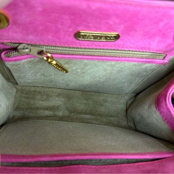 SOLD!Tiffany & Co. Suede Crossbody w/ Gold Chain- Rare & Vintage - Picture 11 of 14